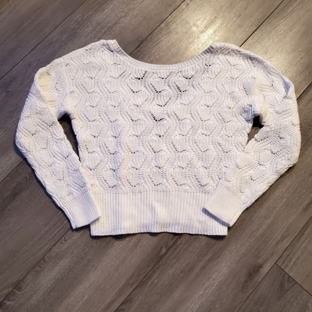 Dynamite White Knit Sweater, Size XS